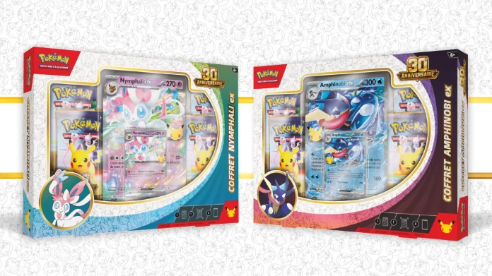 Coffret Nymphali et Coffret Amphinobi 30 ans Pokémon