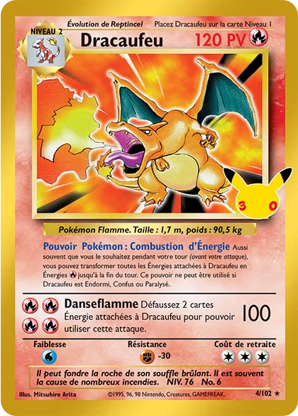Dracaufeu Set de Base 30 ans Pokémon